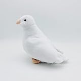Simulation Stuffed Animal Toy - 8 inch Rock Pigeon, Cute Pigeon Gift (White)
