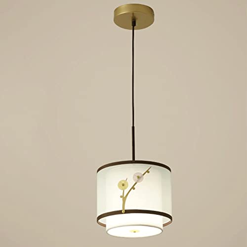 Lustre suspension en tissu pour ambiance feutrée de chevet et chambre