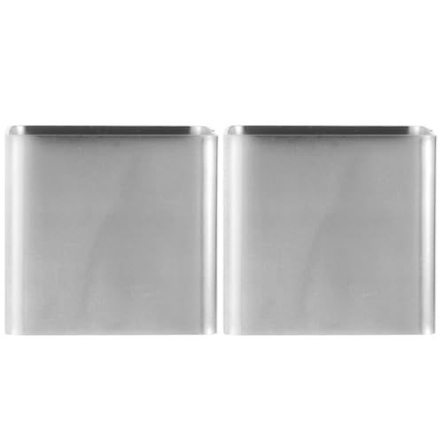 Garneck 2Pcs Square Cake Ring 2Inch Stainless Steel Mousse Cake Mold Ring Pastry Ring Mousse Cake Cutter Dessert Ring for Kitchen Diy Baking Tool Baking Supplies