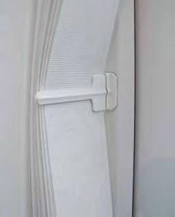 1 x Louvretie Vertical blind Hold back / Tie Back White face fix