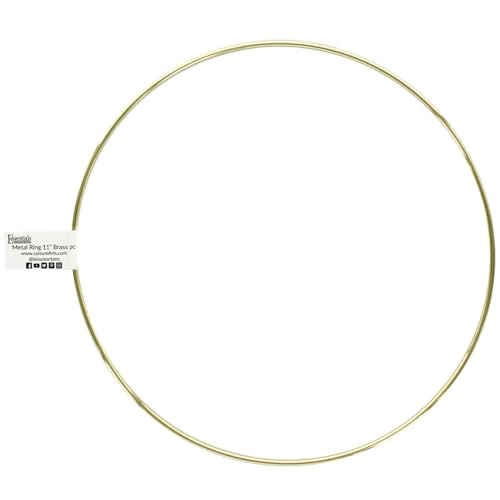 Essentials By Leisure Arts - Essentials By Leisure Arts Metal Ring 11" Brass – for Macrame Rings, Metal Hoops for Crafts, and DIY Projects. Ideal Rings Crafts and Home Decor - -13%