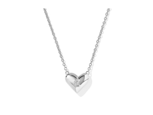 Kendra Scott Womens Heart Letter C Short Pendant Necklace Silver Ivory Mother Of Pearl One Size One Size2