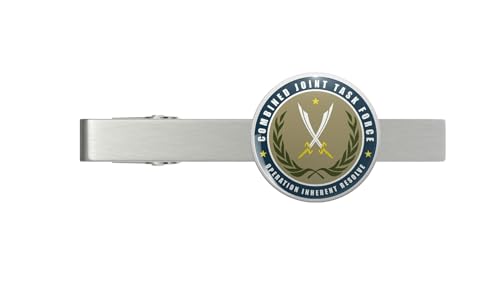 JTF - Joint Task Force - Operation Inherent Resolve Silver Tie Clip Tie Bar Veteran Gift