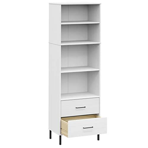 Librerías de madera maciza duraderas: modelo premium Oslo en blanco 6