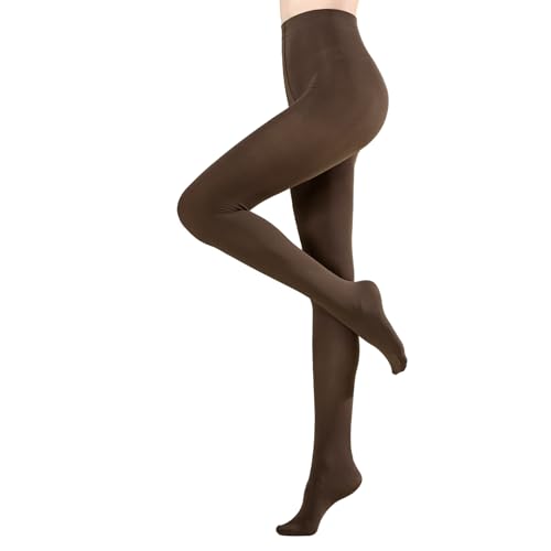 Image of MANZI Microfibre Tights for Women, Semi Opaque Solid Colored Footed Pantyhose 70 Denier