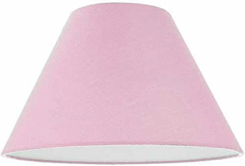 9" 12" 14" Luxury Cotton Textured Hoom Fabric Coolie Light Shade Purpose Table Floor Ceiling Perfect Lighting Practical and Eye Caring Lampshade (14 inch (36 cm), Pink)