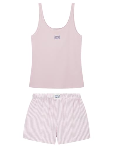 women'secret Pijama Tirantes Shorts Rayas Rosa, Juego de Pijama Mujer, Tender Pink, S