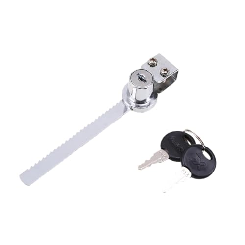 2〜6mm厚ガラス用小売用ガラスディスプレイケースロック(鍵2本付き)