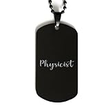 Black Dog Tag, Dog Tag for Physicist, Laser Engraved Tag, Gifts for Physicist, Necklace Gift, Bullet Dog Tags