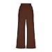 Wide Leg Sweatpants for Women High Elastic Waisted Loose Fit Lounge Pants with Pockets Fall Fashion Solid Joggers S-2XL Coffee