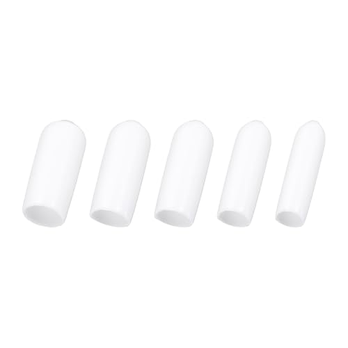 Tapas de goma redondas para proteger extremos metálicos y pernos en color blanco uxcell 4