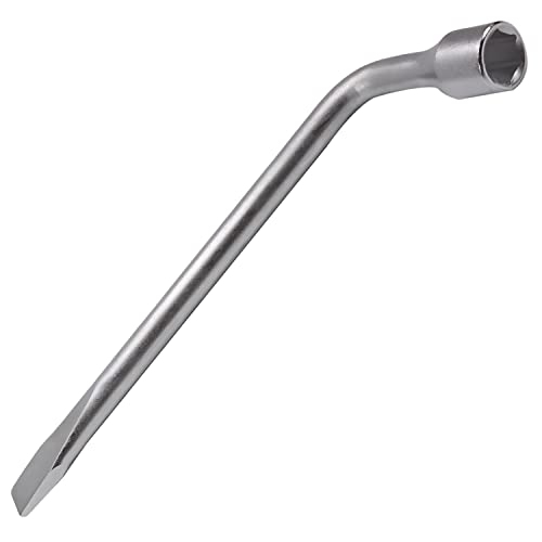 Utoolmart Car Spare Tire Lug Wrench for Jack - L Type Hexagon 19mm Slotted End Socket Repair Tool 1pcs