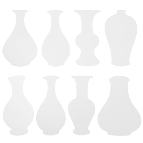 Angoily Plantillas para Pintar Jarrones Chinos de Cartón Grueso 16 Piezas para Manualidades Infantiles Diseño Estilo Porcelana Azul y Blanca Adecuado para Dibujo y Decoración en Casa