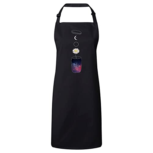 Tablier cuisine minimaliste abstrait anti tache dessin galaxie etoile