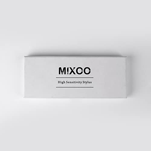 Mixoo Penna Stilo per Tablet, Pennino Capacitivo per iPad, con Tappo Magnetico e Punte di Ricambio per Tutti i Dispositivi Apple iPad/iPhone/Android/Microsoft Touchscreen - Bianco