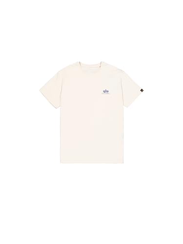 Alpha Industries Herren Backprint T-Shirt, Vintage White, XL – Ansicht 1