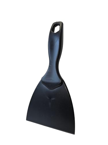 Teigspachtel | starr 10 cm | Teigschneider Teigspatel Küchenspatel Dough Scraper für Pizza Brot und Teig (Schwarz)