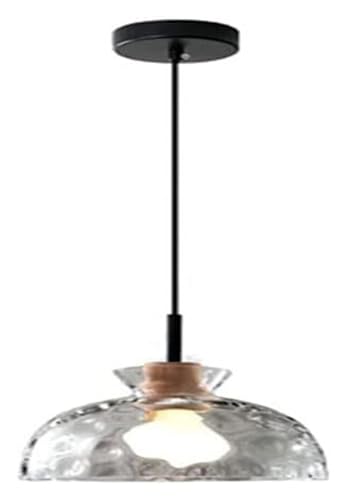 Lámpara colgante de vidrio y metal con estilo, un solo faro, accesorios de iluminación decorativos for techos de comedores y salas de estar.,para varias habitaciones