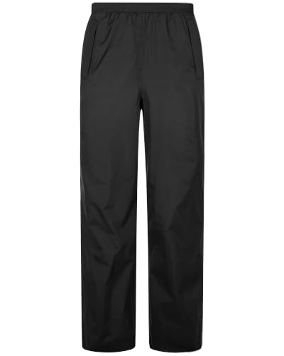 33 000ft Mens Waterproof Trousers Packable Rain Overtrousers Outdoor Lightweight Windproof Pants for Rainwear Walking Hiking Cycling Black M-32L