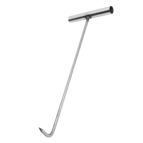NAMOARLY Stainless Steel t Shape Lifting Hook for Manhole Cover and Roll-up Door Heavy Duty Sewer Lid Hook Practical Hook