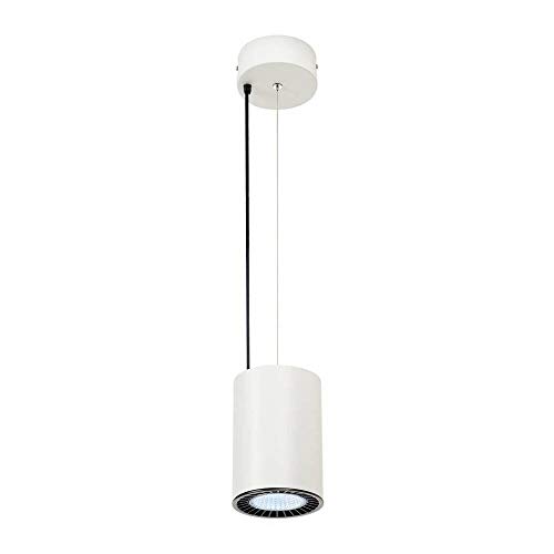 Preisvergleich Produktbild SLV LED Hängeleuchte SUPROS 3150lm / LED Deckenleuchte, Deckenlampe für Wohnzimmer, Bar, Esszimmer / Pendel-Leuchte in exklusivem Zylinder-Design (Aluminium, LED Inside, 4000K, EEK E-A++, Weiß)