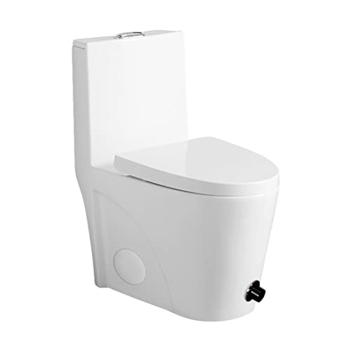 Efficient One-Piece Toilet: Watersense 4.8L (1.26Gal) Map 1000G, 3 Flushing Modes, Modern Design - 27X15X31In. #TOP6