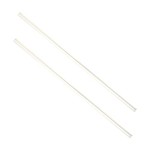 Fielect Clear Acrylic Round Rod, 8mmx250mm, Transparent Clear Plastic Round Rod, Solid PMMA Bar 2pcs