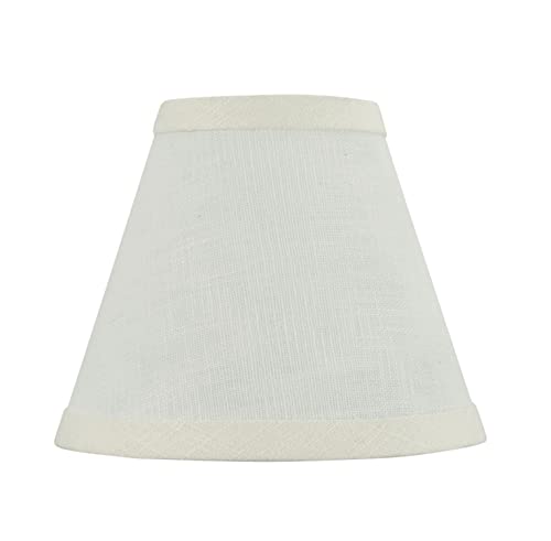 Image of Aspen Creative 32110-6A, Hardback Empire Clip-On Chandelier Lamp Shade, Off-White, 3 inch Top x 6 inch Bottom x 5 inch Slant Height, Set of 6