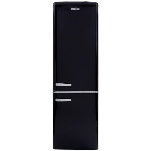 Amica 244 Litre 60/40 Retro Freestanding Fridge Freezer - Black