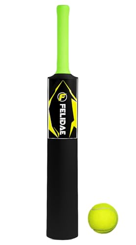 Image of FELIDAE (Size - 4) PRO Kids Plastic Cricket Bat (6 to 13 Years) 1 Tennis Ball / 1 Plastic Bat for Kids