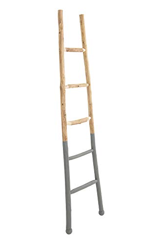 Creative Co-op Decorative Wood Ladder Misc Furniture, Dark Grey