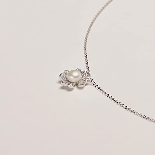 Collier de fleur sucré perle d'eau douce S925, le cadeau idéal