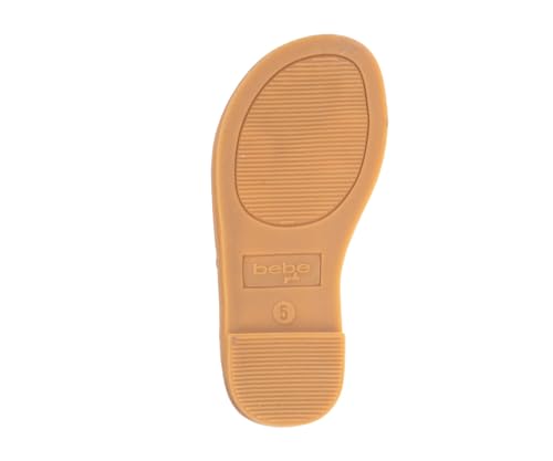 Image of bebe Girls' Sandals - Trendy Flat Designs with Rhinestones, Puffy Straps, Embossed Details and Charms for Toddlers /Little Kids /Big Kids