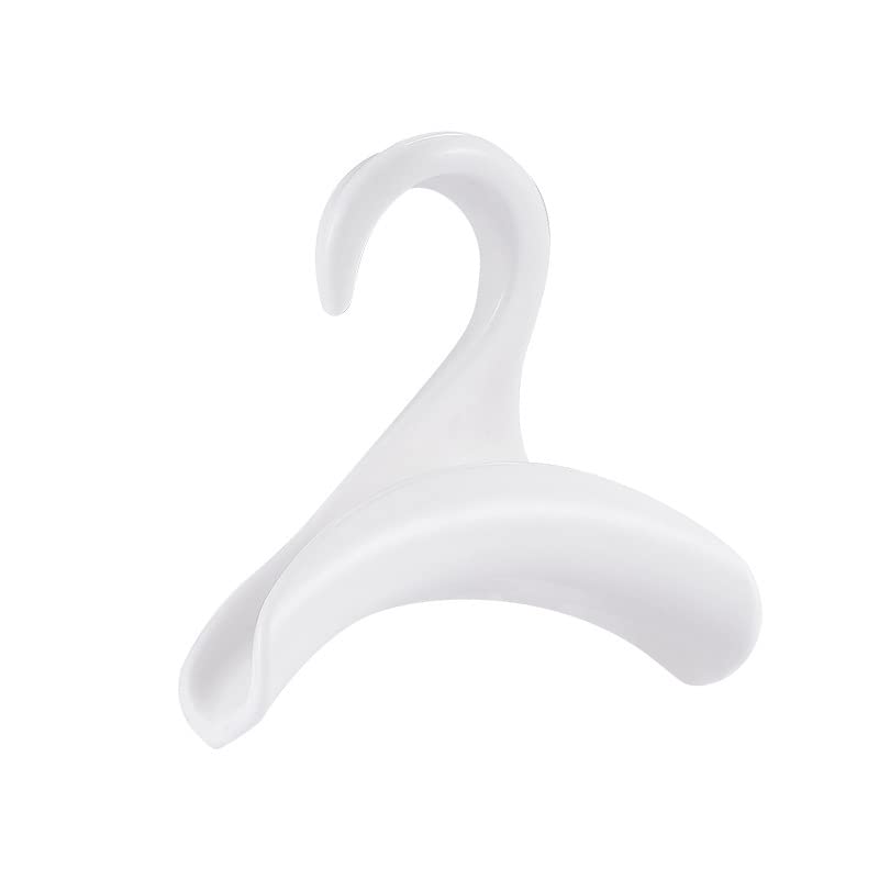 furn aspire purse hanger hook, bag rack holder, handbag hanger organizer, storage over the closet rod, for purses, backpacks, satchels, crossovers, handbags, totes (white, pack of 6)