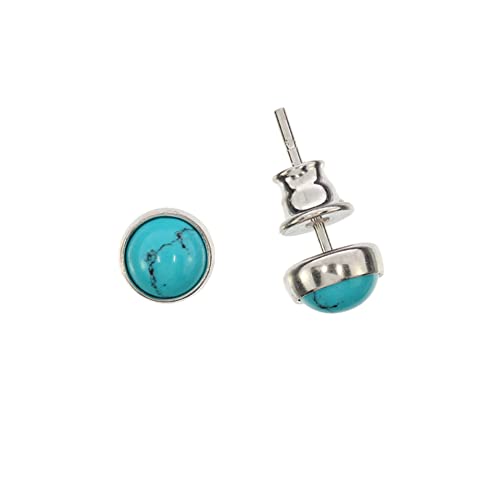 Orecchini con turchese ricostruiti da Artisana