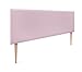 DHOME Cabecero de Polipiel o Tela AQUALINE Liso con Patas cabeceros Cabezal tapizado Cama Lujo (135x105cm con Patas (Camas 120/135/140), Polipiel Rosa)