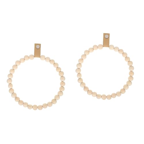 Angoily Holzperlen Handtuchringe 2er-Set