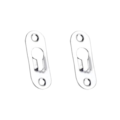 Image of 50 Pack Keyhole Picture Hangers with 100 Pcs Screws Metal Keyhole Hangers Fasteners Flat Keyhole Hangers Plate Keyhole Hanging Bracket Hardware for Mirror Picture Frame (Silver)