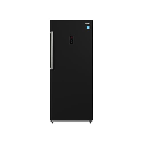 Conserv 17cf Upright Freezer CONVERTIBLE REF Garage Ready 28in wide 110V(Black)