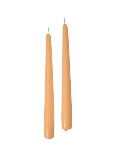 Cereria di Giorgio Risthò - Velas cónicas para candelabro, cera, melocotón, 2,2 x 25 cm, 10 unidades