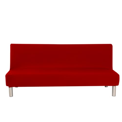 Aisaving Solid Colour Armless Sofa Bed Cover Polyester Spandex Stretch Futon Slipcover Protector 3 Seater Elastic Full Folding Couch Sofa Cover fits Folding Sofa Bed without Armrests 80 x 50 in…