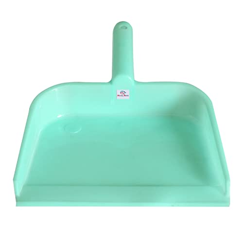 Image of Heart Home Plastic Lightweight 10 inch Dustpan with Comfort Grip Handle for Easy Sweep Broom, Pack of 2 (Green)