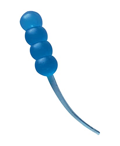Dancin Waxie 1.5" Super Soft Plastic Fishing Lures 40-Ct (Blue Glow) #TOP3