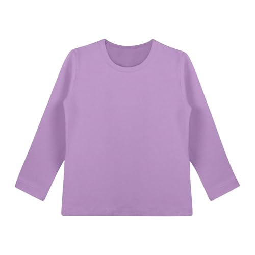 Girls Long Sleeve Shirts Soft Kids Crewneck T-Shirts 2024 Trendy Fall Cute Toddlers Tops Basic Tees4