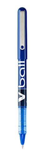 Pilot VBall Liquid Ink Stick Rolling Ball Pens, Extra Fine Point, Blue Ink, Dozen Box (35201)