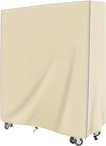 Comparativas de Mesas Plegables resistentes al agua - cinco favoritos. 37 MBOOM - Funda para tenis de mesa de ping pong para proteger la mesa de ping pong plegable, resistente al agua, resistente a la intemperie (amarillo café)