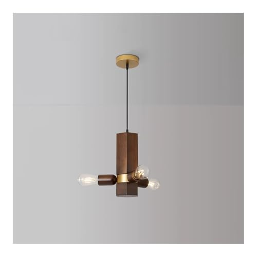 Lustre suspension bois nordique créatif au design raffiné de 8 têtes de 28cm