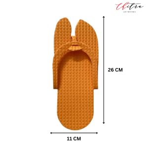 Image of CHITRA Spa and Hotel Free Size 5MM Sole Flip-flop (Orange)