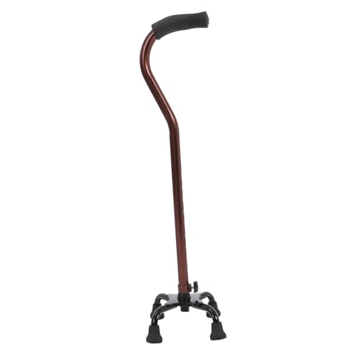 Healvian Bastón de Aluminio de Aleación con Mango Ergonómico y Base de Cuatro Patas Antideslizante para Personas Mayores y Discapacitadas Soporte Estable y Seguro Resistente al Healvian Bastón de Aluminio de Aleación con Mango Ergonómico y Base de Cuatro Patas Antideslizante para Personas Mayores y Discapacitadas Soporte Estable y Seguro Resistente al