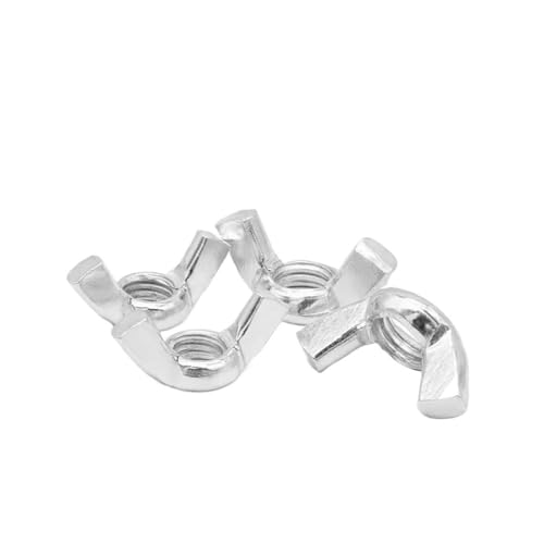 Tuerca de mariposa chapada en acero inoxidable, Tuercas de mariposa acero al carbono 3/16 a 1/2 pulgadas, paquete 2/3/5/10 piezas(3I8-16-3pcs)